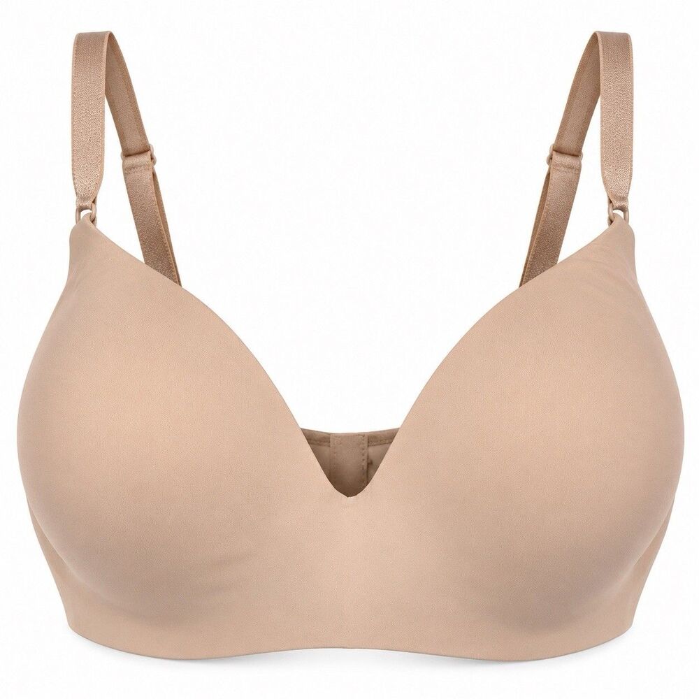 Victoria’s Secret T Shirt Bra 36DD Tan Lightly Lined Wireless Smooth Comfort